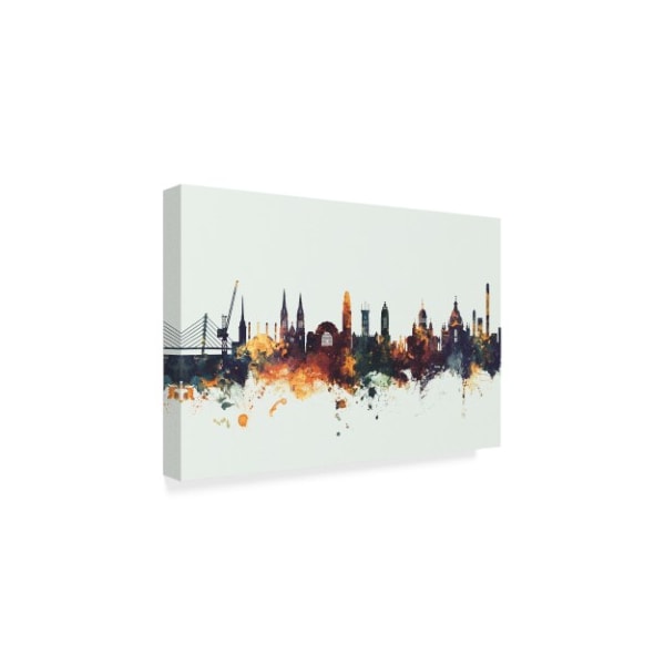 Michael Tompsett 'Helsinki Finland Skyline Iv' Canvas Art,22x32